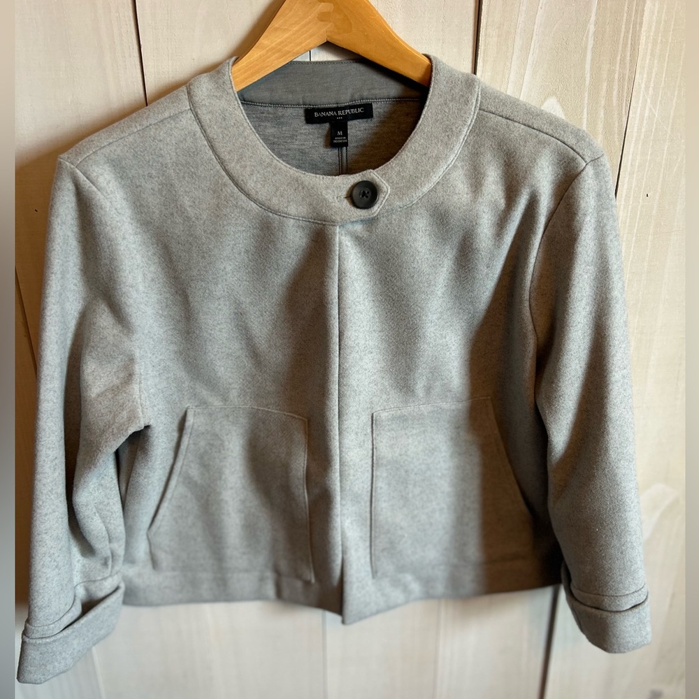 Banana Republic Women's Light Gray Blazer
